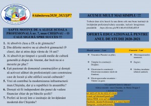 ȘAPTE MOTIVE DE A ALEGE ȘCOALA PROFESIONALĂ nr. 7, mun CHIȘINAU – O CALE SIGURĂ SPRE SUCCES !!!