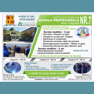 Admiterea elevilor pentru anul de studii 2021- 2022