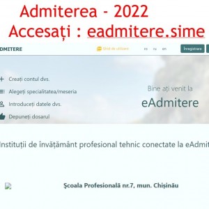 Admitere 2022